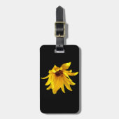 Kop van gele margriet Helenium Bagagelabel (Voorkant verticaal)