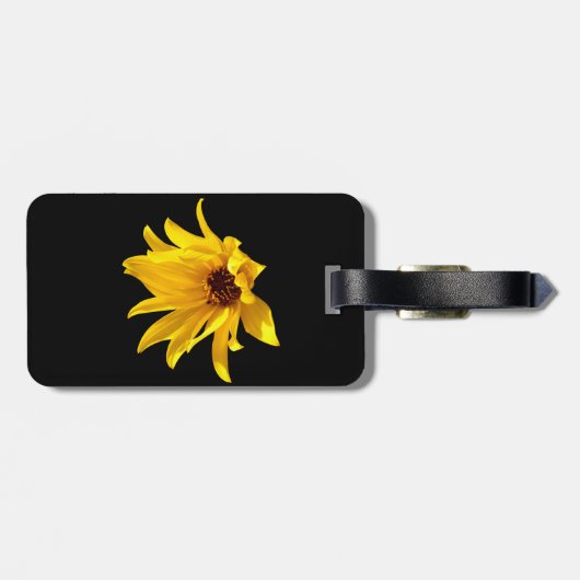 Kop van gele margriet Helenium Bagagelabel (Achterkant horizontaal)