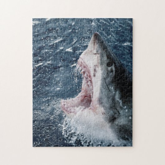 Kop van Grote Witte Haai Legpuzzel (Verticaal)
