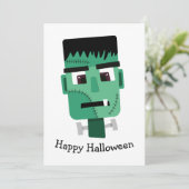 Kop van het Frankenstein-monster Kaart (Staand voorkant)