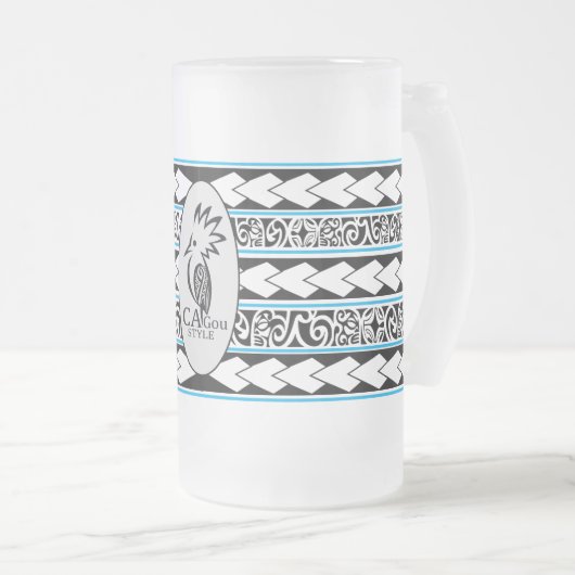 Kop van ijs glas. Tribal Ethnic (Voorkant rechts)