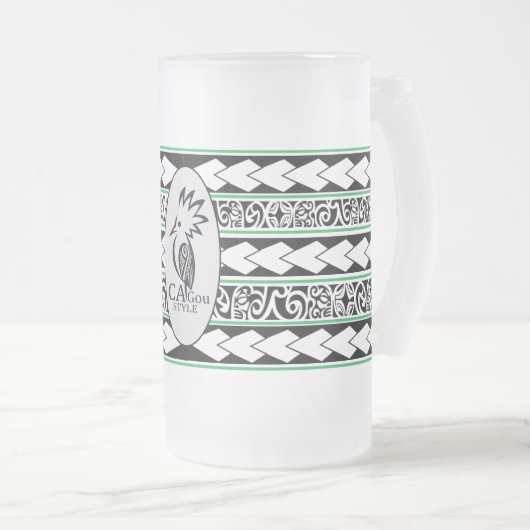Kop van ijs glas. Tribal Ethnic/Groen (Voorkant rechts)
