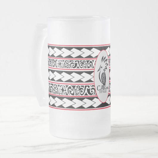 Kop van ijs glas. Tribal Ethnic/Red (Voorkant links)