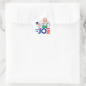 Kop van Joe Biden Ronde Sticker (Tas)