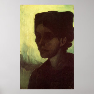 Kop van jonge boerin door Vincent van Gogh Poster