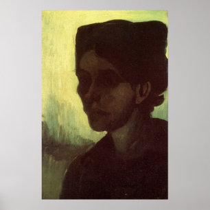 Kop van jonge boerin door Vincent van Gogh Poster