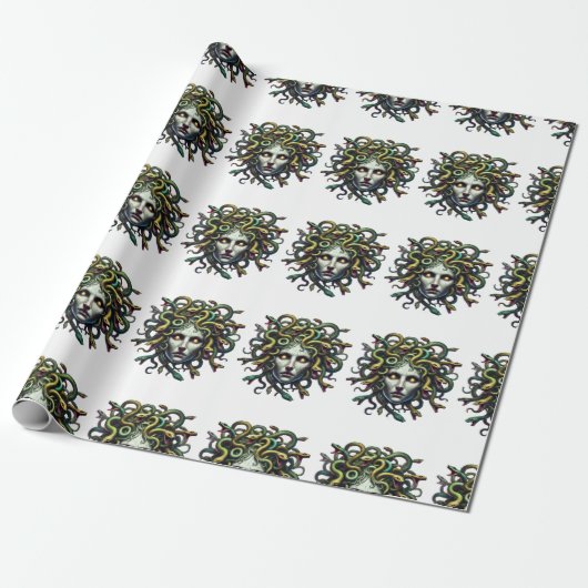 Kop van Madusa Cadeaupapier (Uitgerold)
