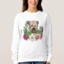 Kop van Soft-Coated Wheaten Terrier Kleurrijke Blo Trui