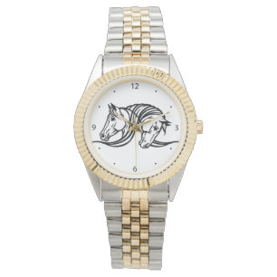 kop van twee paarden horloge