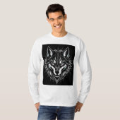 Kop van wolf kunst t-shirt (Voorkant volledig)