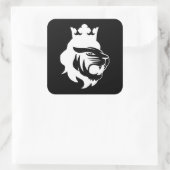 Kop Vierkante Sticker (Tas)
