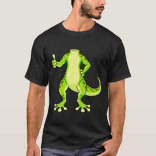 Kopbloze Gekko Kostuum Halloween Kunst T-shirt