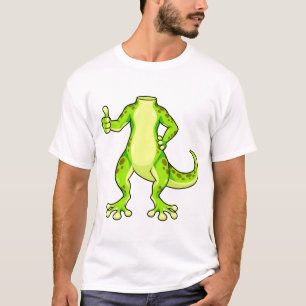 Kopbloze Gekko Kostuum Halloween Kunst T-shirt