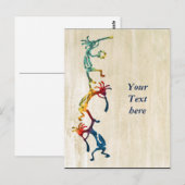 KOPELLI muzikant acrobaat + uw ideeën Briefkaart (Voorkant / Achterkant)