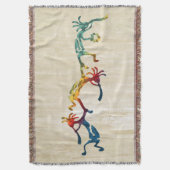 KOPELLI muzikant acrobaat + uw ideeën Deken (Voorkant Verticaal)