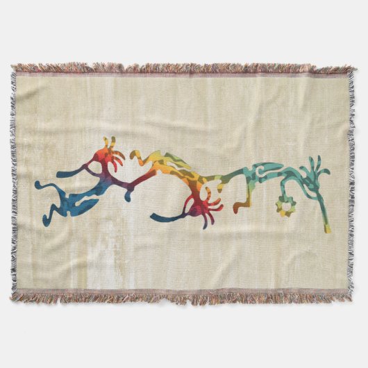 KOPELLI muzikant acrobaat + uw ideeën Deken (Voorkant)