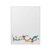 KOPELLI muzikant acrobaat + uw ideeën Notitieblok (Linkerzijde)