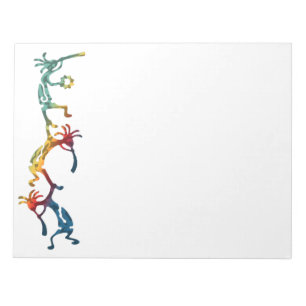 KOPELLI muzikant acrobaat + uw ideeën Notitieblok