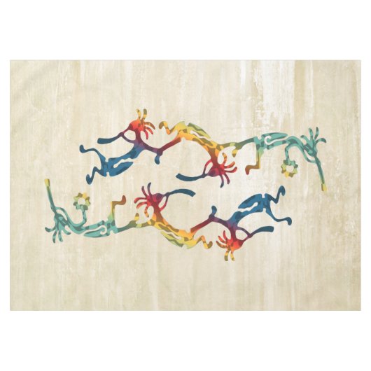 KOPELLI muzikant acrobaat + uw ideeën Tafelkleed (Voorkant (Horizontaal))