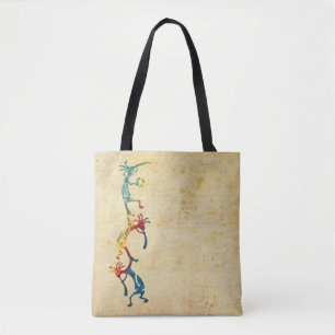 KOPELLI muzikant acrobaat + uw ideeën Tote Bag