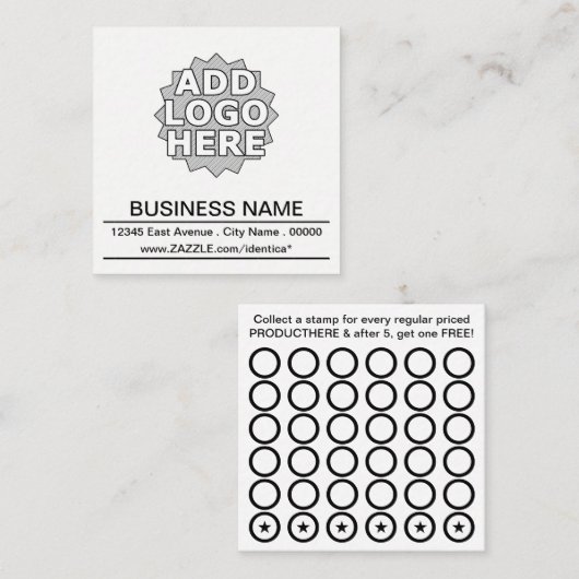 KOPEN 5-stempel Klantenkaartje (Voorkant / Achterkant)