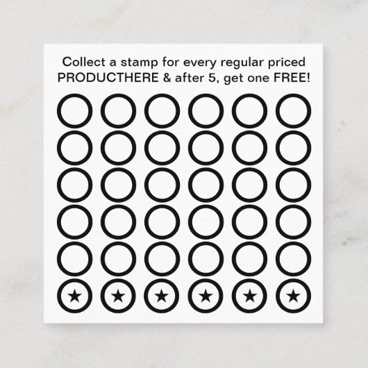 KOPEN 5-stempel Klantenkaartje (Achterkant)