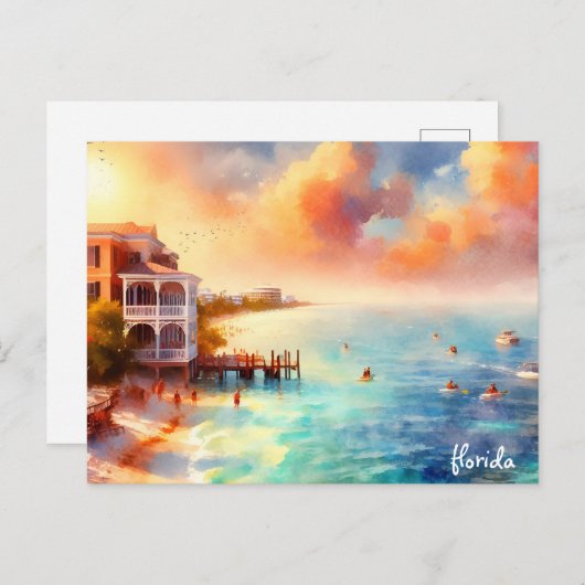 kopen beach Travel keys florida briefkaarten (Voorkant / Achterkant)