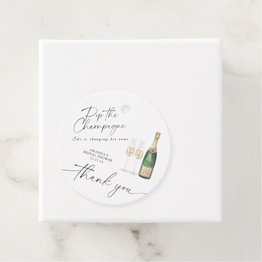 Kopen de champagne - dank je bruisfeestje bedankjes labels (In situ)