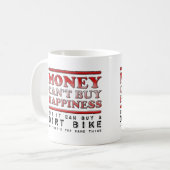 Kopen geluk Dirt Bike Funny Mug Koffiemok (Voorkant links)
