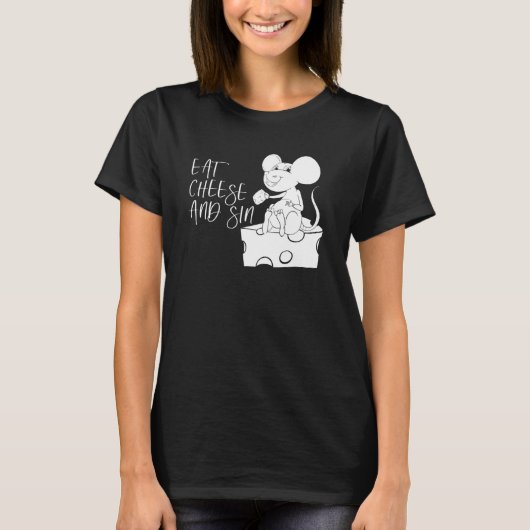 Kopen Gezegde voor Eet en Zin Rat T-shirt (Voorkant)