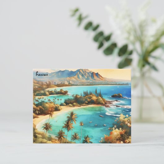 kopen reizen Beach kaart Hawaii Briefkaarten (Staand voorkant)