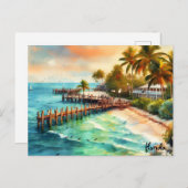 kopen reliëf Reizen  sleutels florida briefkaarten (Voorkant / Achterkant)