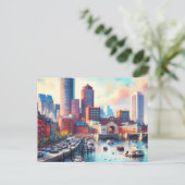 kopen street Travel Vintage boston briefkaarten (Staand voorkant)