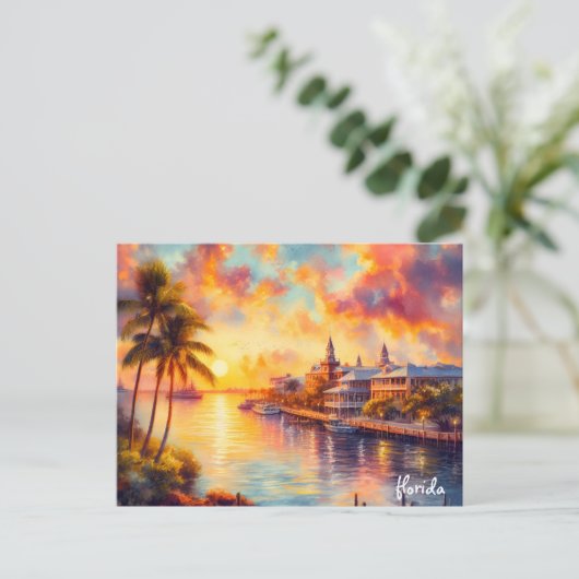 kopen sunset Travel keys florida briefkaarten (Staand voorkant)