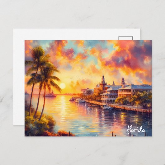 kopen sunset Travel keys florida briefkaarten (Voorkant / Achterkant)