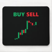 Kopen Verkopen - Aandelen Forex Markt Valutahandel Muismat (Voorkant)