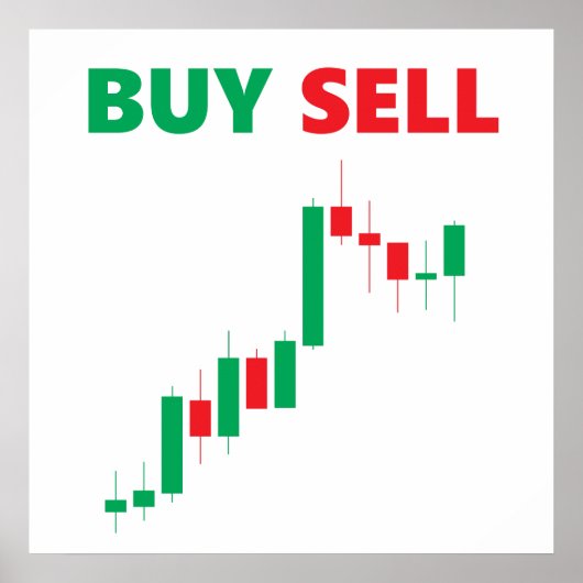 Kopen Verkopen - Aandelen Forex Markt Valutahandel Poster (Voorkant)