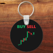 Kopen Verkopen - Aandelen Forex Markt Valutahandel Sleutelhanger (Voorkant)