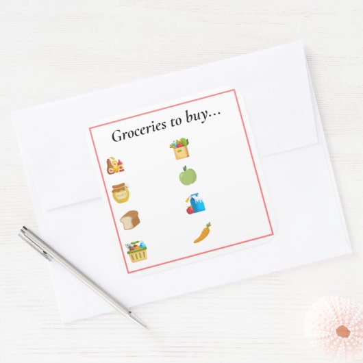 Kopen Vierkante Sticker (Envelop)