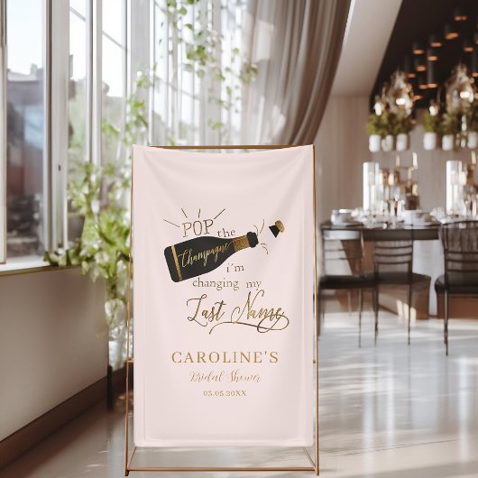 Kopen we champagne, ik verander mijn achternaam! spandoek