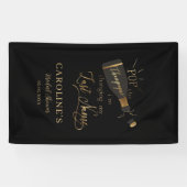 Kopen we champagne, ik verander mijn achternaam! spandoek (Horizontaal)