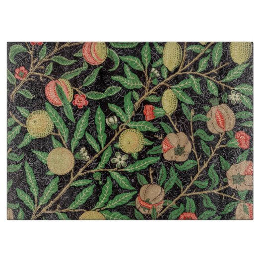 KOPENBORD VOOR GLAS : MORRIS : POMEGRANATEN SNIJPLANK (Voorkant)