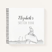 Kopenhaagse zeemeermin schetsboek notitieboek (Voorkant)