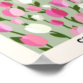 Kopenhagen Bloemenmarkt Tulpen roze en groen Poster (Hoek)