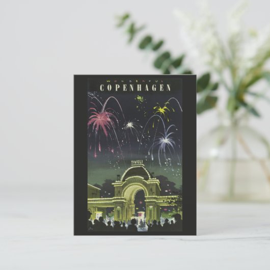 Kopenhagen briefkaart voor reizen (Staand voorkant)