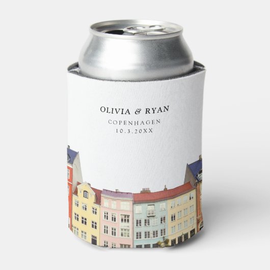 Kopenhagen Bruiloft Favor Custom Blikjeskoeler (Blikje Voorkant)