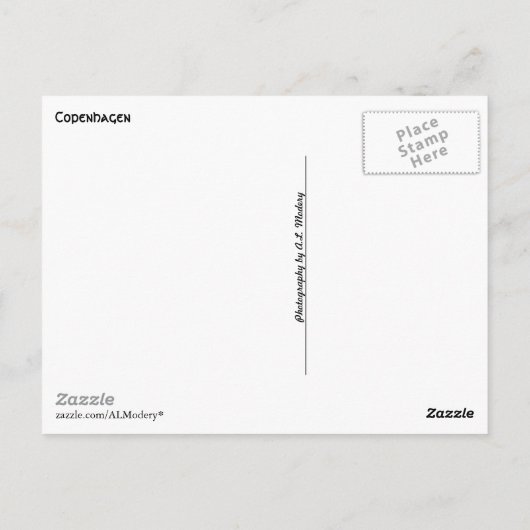 Kopenhagen Collage 2 Briefkaart (Achterkant)
