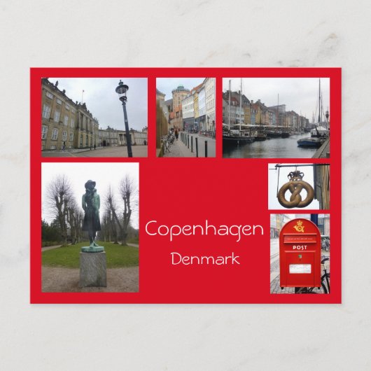 Kopenhagen Collage 3 Briefkaart (Voorkant)