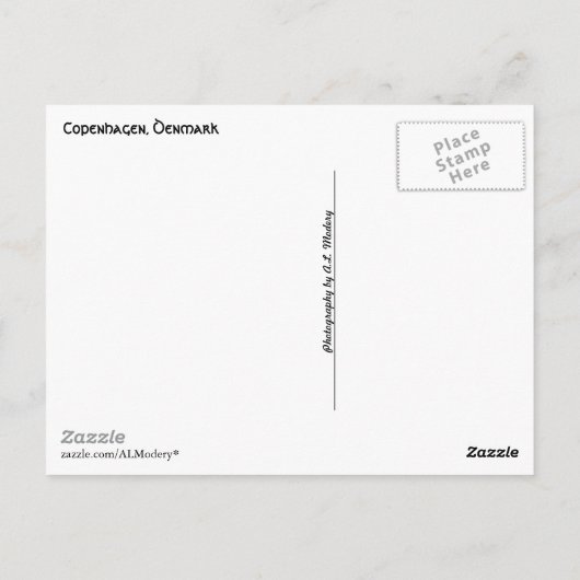Kopenhagen-collage Briefkaart (Achterkant)