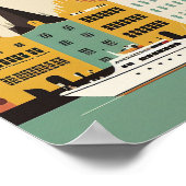 Kopenhagen Danmark Minimalistisch KunstPoster Poster (Hoek)